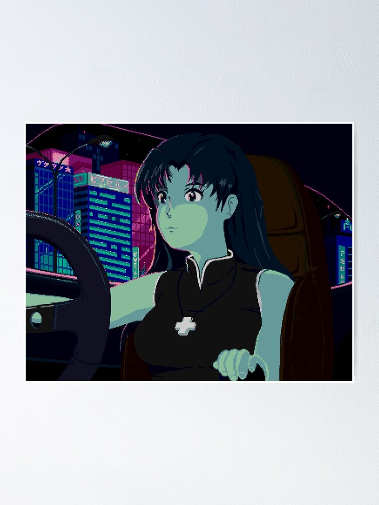 Misato Katsuragi, Evangelion - Tokyo Night Drive Retrowave