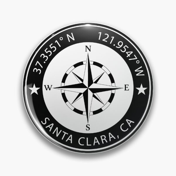 Item preview, Santa Clara, California Geographical Coordinates designed and sold by TeeOhGraphics.