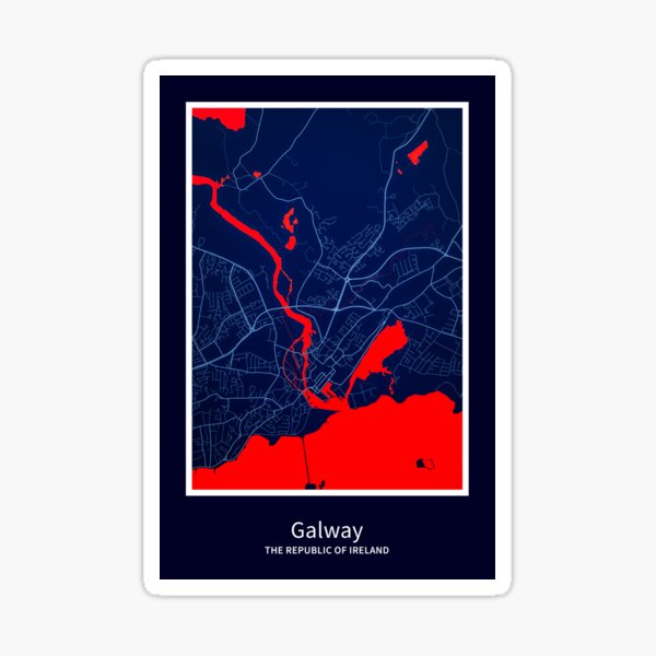 "Galway Map Print, Galway Map Poster, Galway Map Wall Art, Galway City Map, Map of Galway