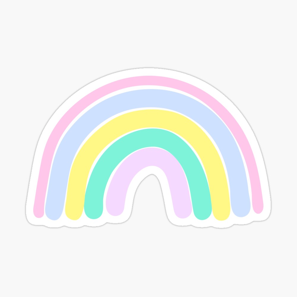 Paper & Party Supplies Pastel Rainbow Sticker Paper Stickers etna.com.pe