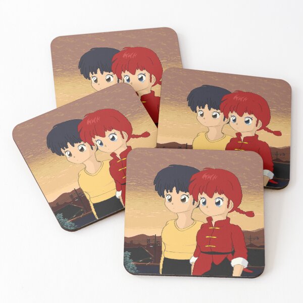 Item preview, Ranma 1/2 - Ranma and Akane at Sunset - Pixel Art designed and sold by Vix in Japan / Rubbish Heap.