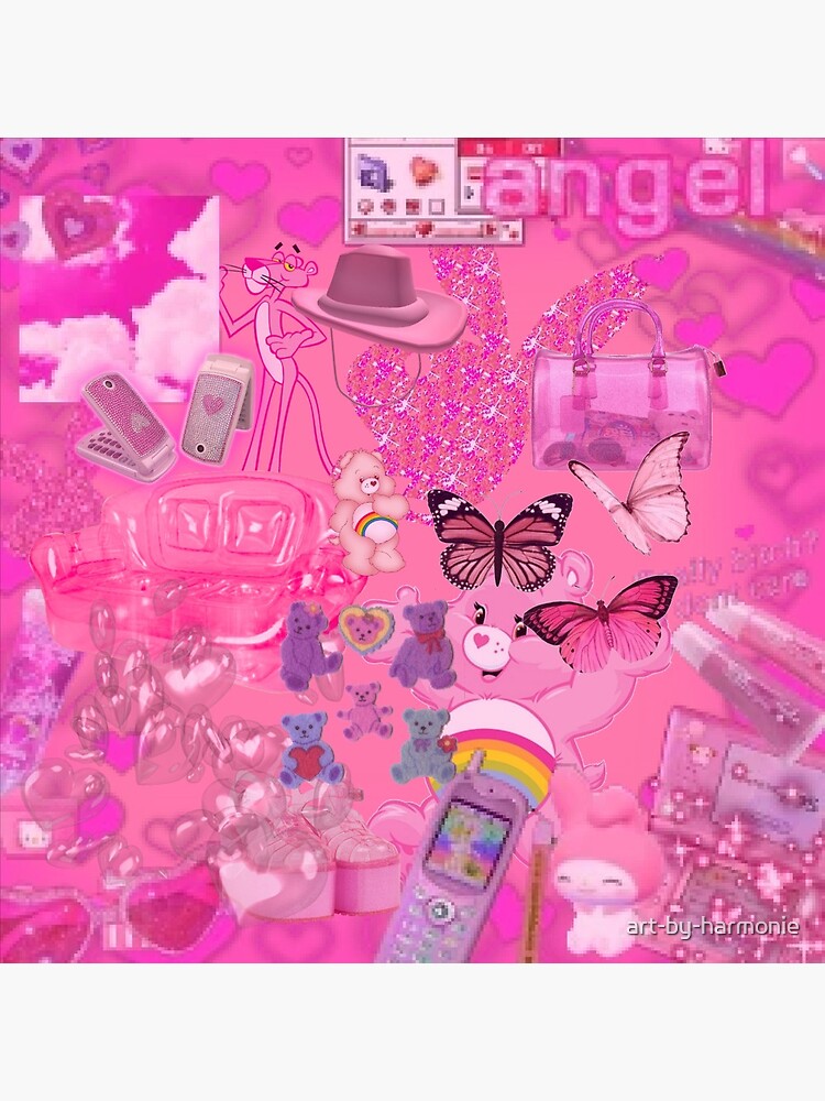 p r i n t #1  Y2k background, Pink aesthetic, Pink y2k