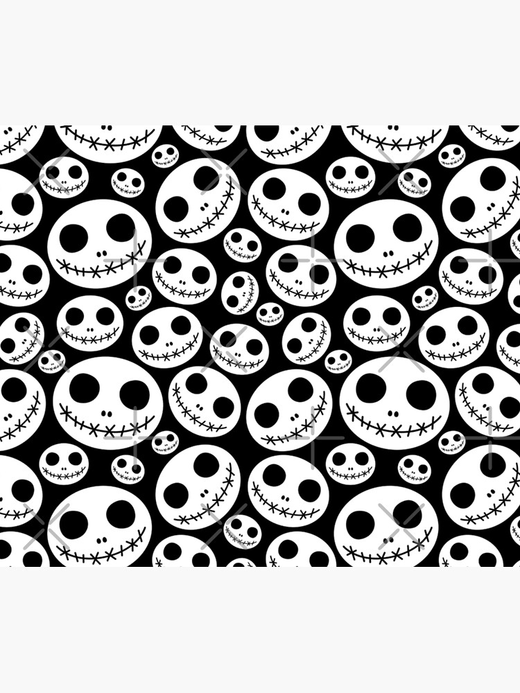 Thumbnail 5 of 5, Shower Curtain, Halloween Skeleton Jack Skellington Pattern Skelington designed and sold by Draculaura2009.