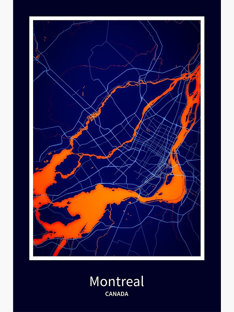 "Montreal Map Print, Montreal Map Poster, Montreal Map Wall Art