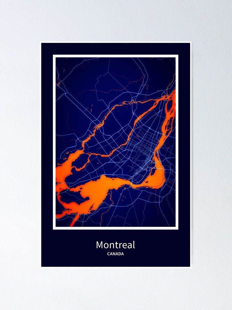 "Montreal Map Print, Montreal Map Poster, Montreal Map Wall Art
