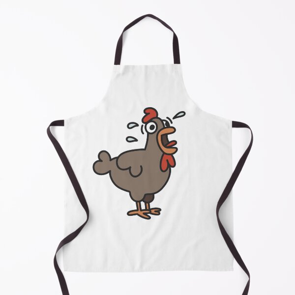 Stressed Chicken Cartoon Apron