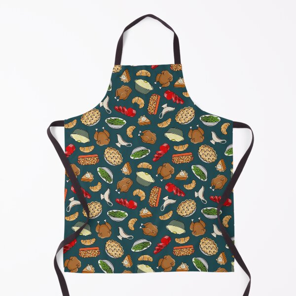 Item preview, Holiday Feast - Dinner on Dark Teal designed and sold by littlearrow.
