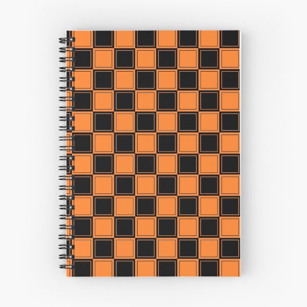 Item preview, Lined Checkered Orange and Black designed and sold by lornakay.
