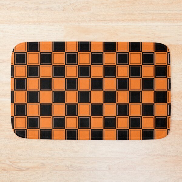 Item preview, Lined Checkered Orange and Black   designed and sold by lornakay.