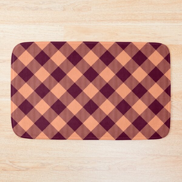 Item preview, Maroon & Peach Cross Buffalo Twill Plaid Pattern designed and sold by 89BLACK.