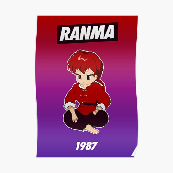 Ranma 1/2 1987 - Pixel Art Original by Pixel Vixen Poster