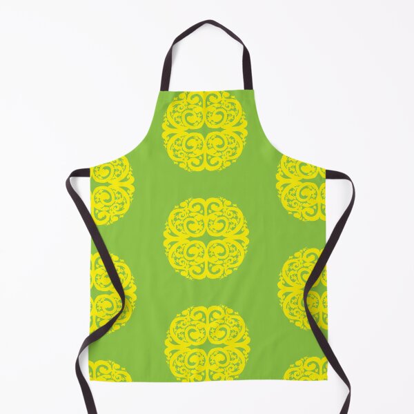 Item preview, yellow mandala with lime green background designed and sold by alexanderrosede.