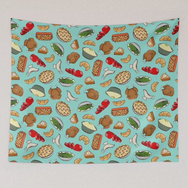 Item preview, Holiday Feast - Dinner on Aqua designed and sold by littlearrow.