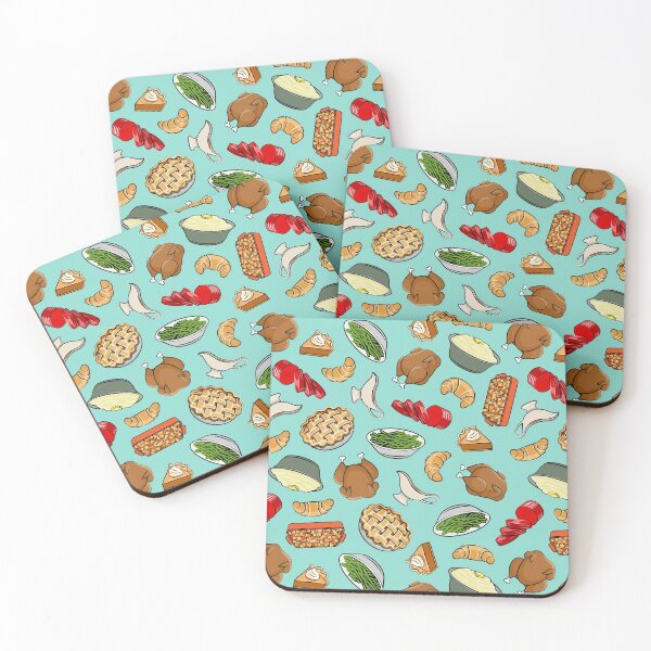 Item preview, Holiday Feast - Dinner on Aqua designed and sold by littlearrow.