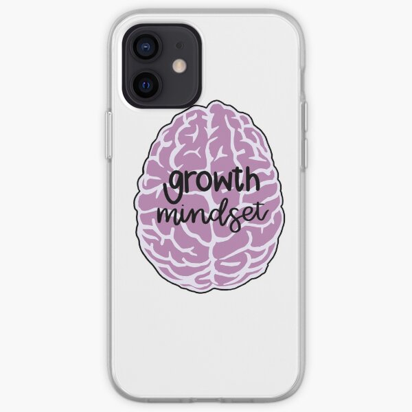 growth mindset pink brain iPhone Soft Case