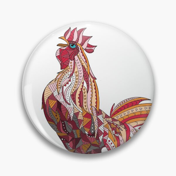 Item preview, Ethnic Crowing Rooster designed and sold by ethnicdrawing.