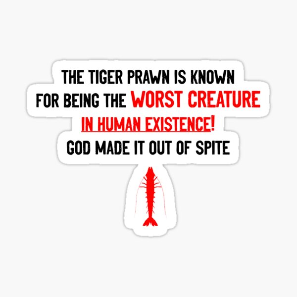 Tiger Prawn Sticker
