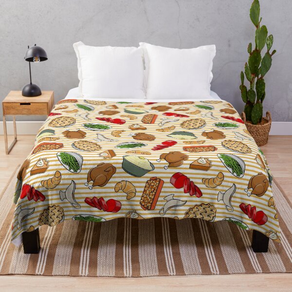 Item preview, Holiday Feast - Dinner on Gold Stripes designed and sold by littlearrow.