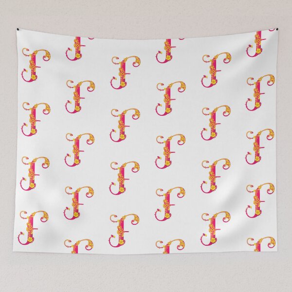 Item preview, Simplistic Floral Alphabet Letter F Typographic Artwork designed and sold by MakiMak.