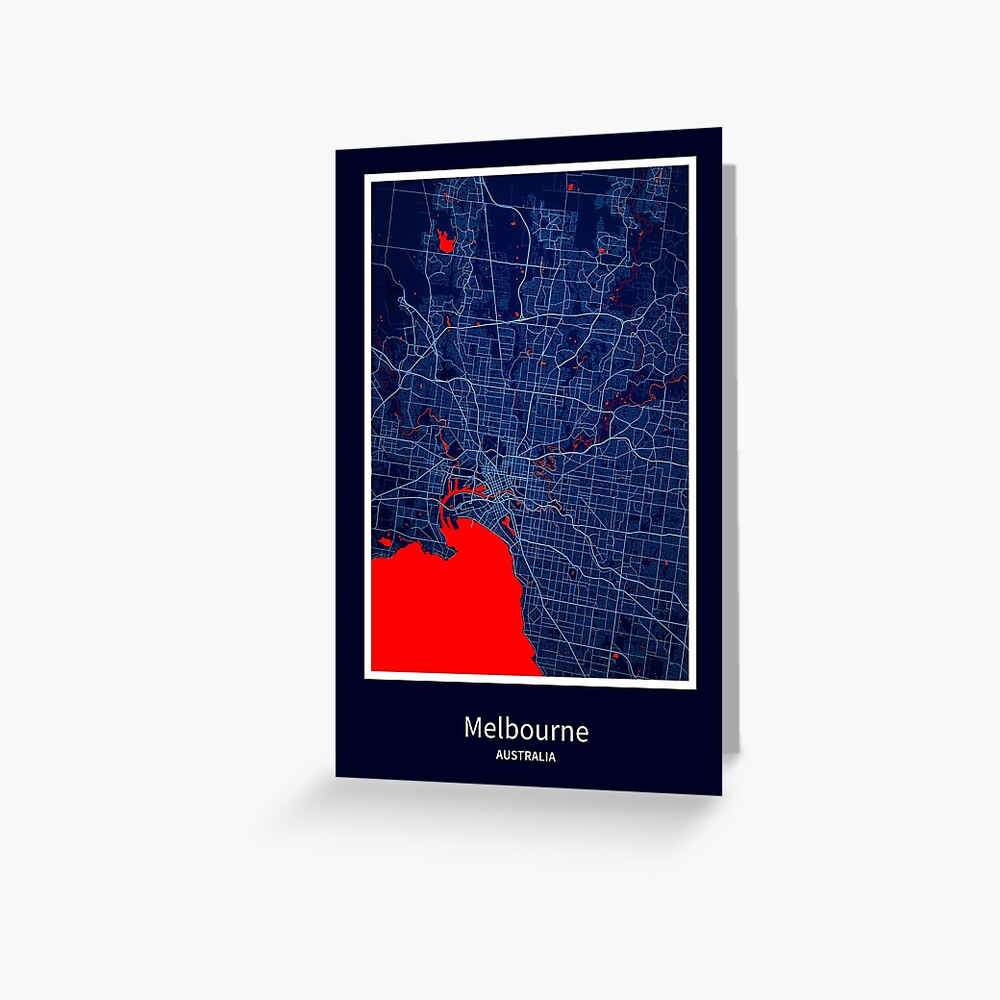 "Melbourne Map Print, Melbourne Map Poster, Melbourne Map Wall Art