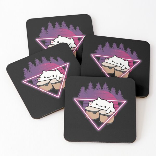Item preview, Adorable bongo cat neon pink designed and sold by redshirtz.