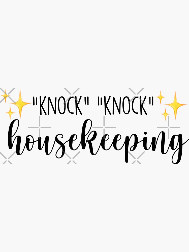 "jj housekeeping sticker" Sticker for Sale by jadeoak Redbubble