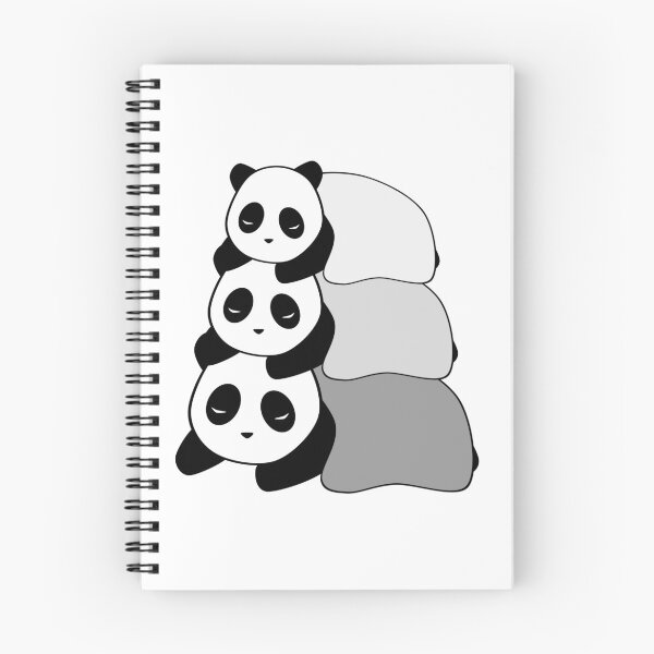 Item preview, Sleepy Panda Stack (Grey, White Background) designed and sold by elrathia.