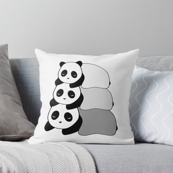 Item preview, Sleepy Panda Stack (Grey, White Background) designed and sold by elrathia.
