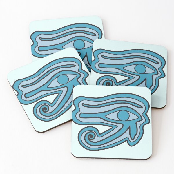 Item preview, eye of horus monochrome blue sticker designed and sold by mariahparker111.