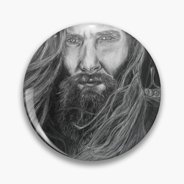 Aperçu de l'œuvre Freyr - Portrait au fusain dieu nordique créée et vendue par CleaViolet.