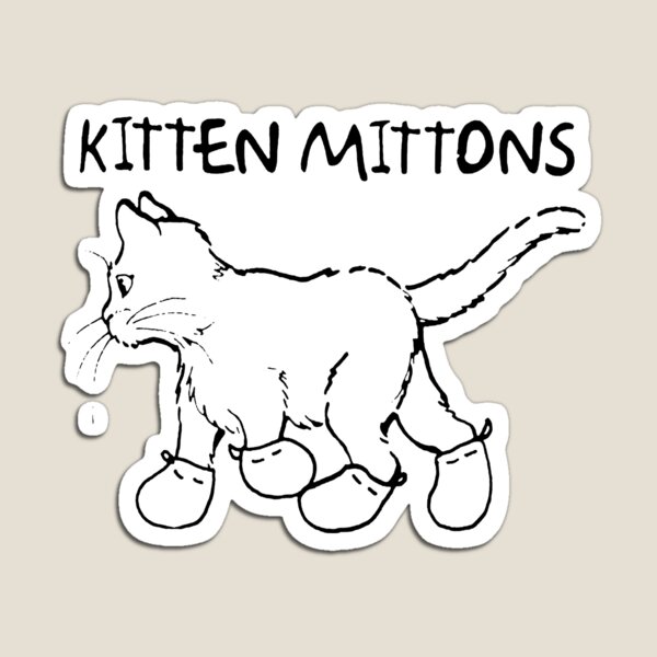 Item preview, Kitten Mittons (White) designed and sold by LeKrome.