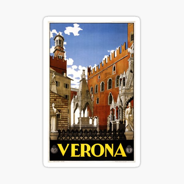 Vintage Verona Italy Architecture Travel Sticker