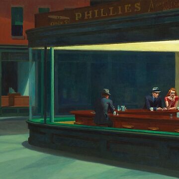 Artwork thumbnail, Edward Hopper - Nighthawks by emilypigou