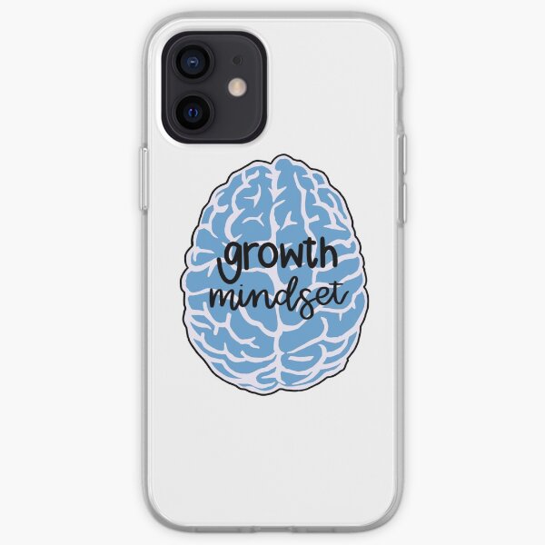 growth mindset blue brain iPhone Soft Case