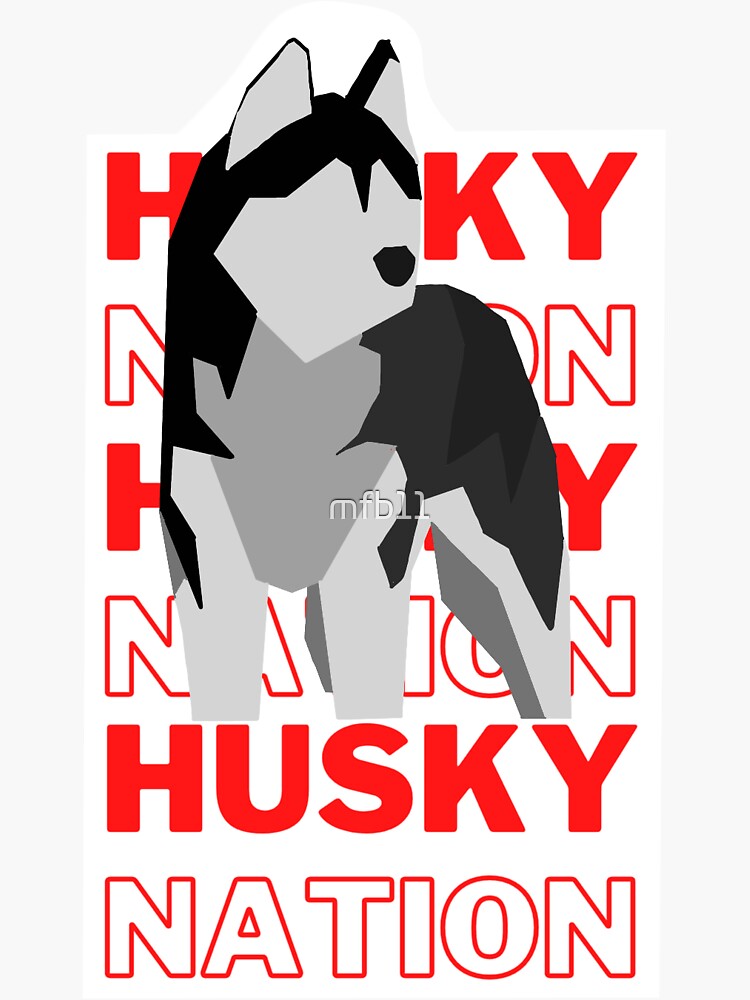 Husky Nation Stickers for Sale | Redbubble