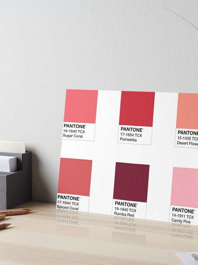 Pantone Pink Palette Art Board Print for Sale by gecarpenter