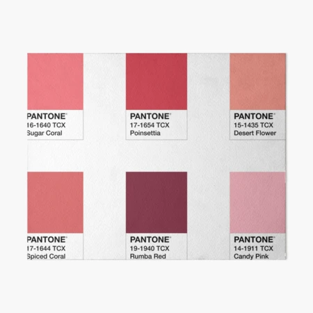 Pantone Pink Palette Art Board Print for Sale by gecarpenter