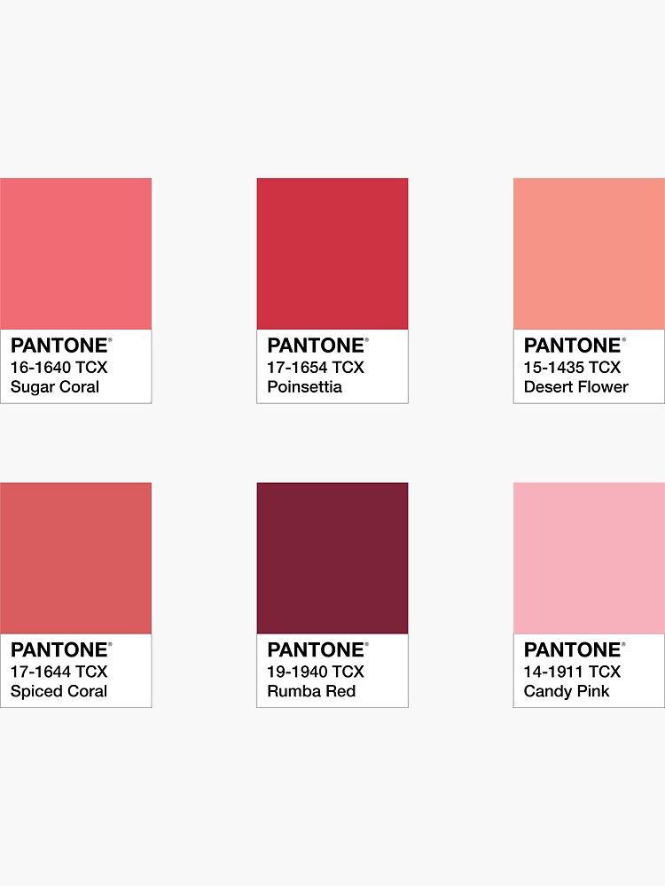 Pink Pantone Color Swatch Pack Sticker for Sale by