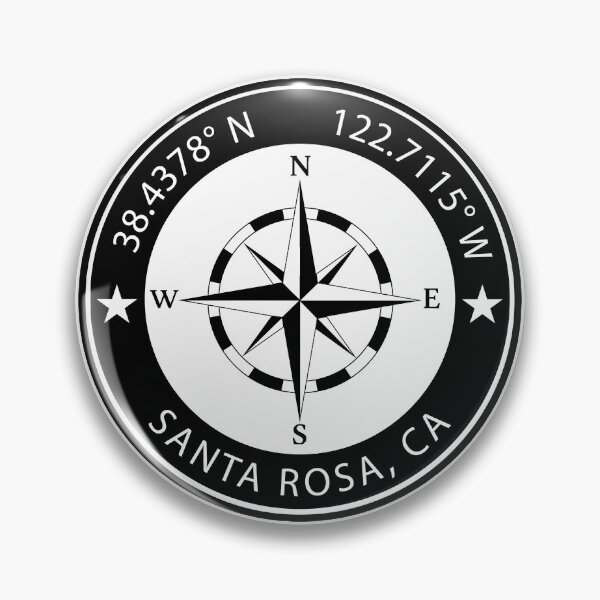 Item preview, Santa Rosa, California Geographical Coordinates designed and sold by TeeOhGraphics.