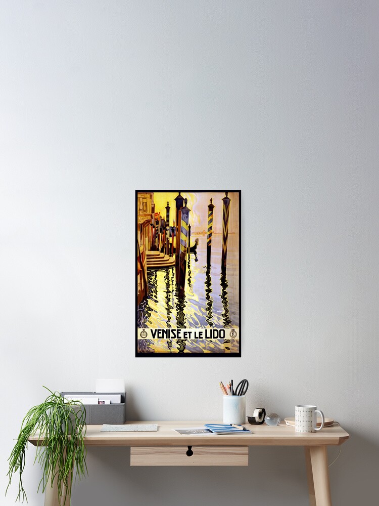 Venise Et Le Lido Vintage Travel Poster Poster By Pdgraphics Redbubble