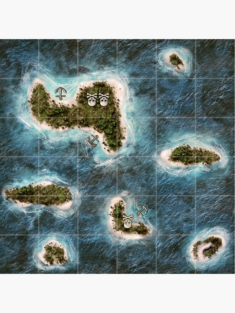 Plunder A Pirate's Life Board Game Map by LostBoyEnt