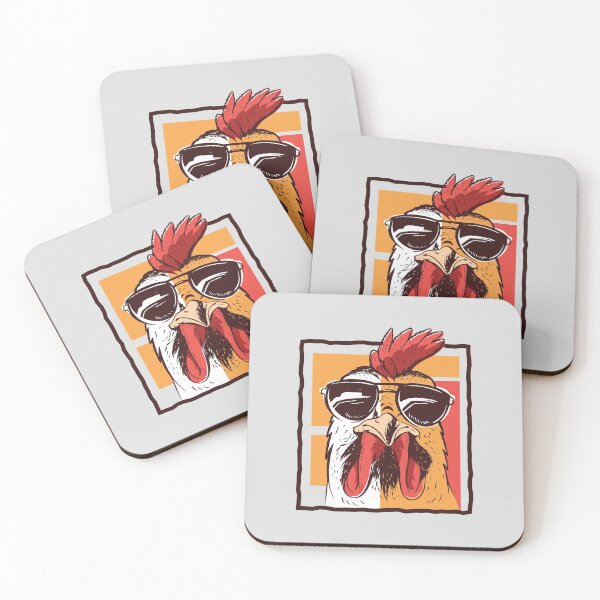 Item preview, cool chicken with sunglasses  designed and sold by SurrealDesigns.