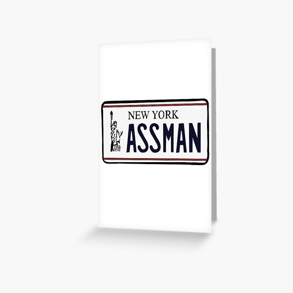 AssMan license plate Greeting Card