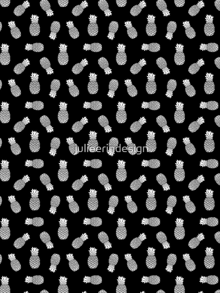 Black and White Pineapple Pattern Leggings for Sale by Julie Erin Designs