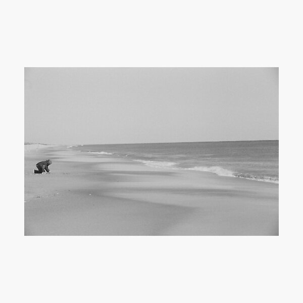 Item preview, Chincoteague Island Shell Collector black and white designed and sold by Lauren Howard.