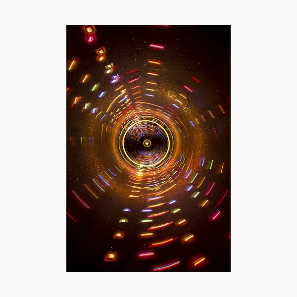 Digital light wand greypipe Photographic Print