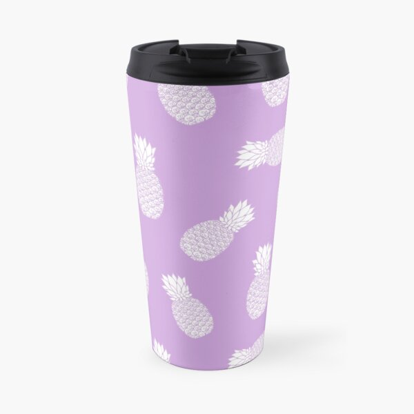 Purple Pineapple Pattern Travel Mug