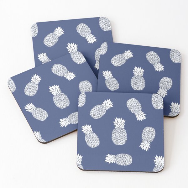 Item preview, Navy Blue Pineapple Pattern designed and sold by Julie Erin Designs.