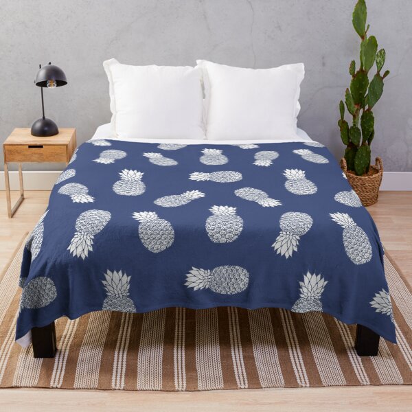 Item preview, Navy Blue Pineapple Pattern designed and sold by Julie Erin Designs.