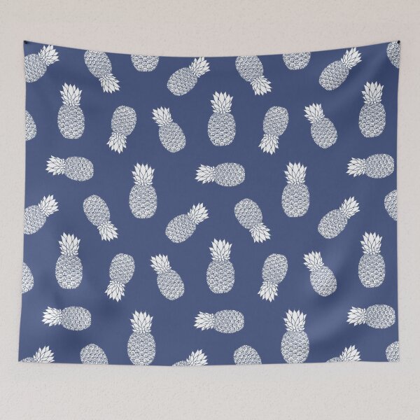 Item preview, Navy Blue Pineapple Pattern designed and sold by Julie Erin Designs.